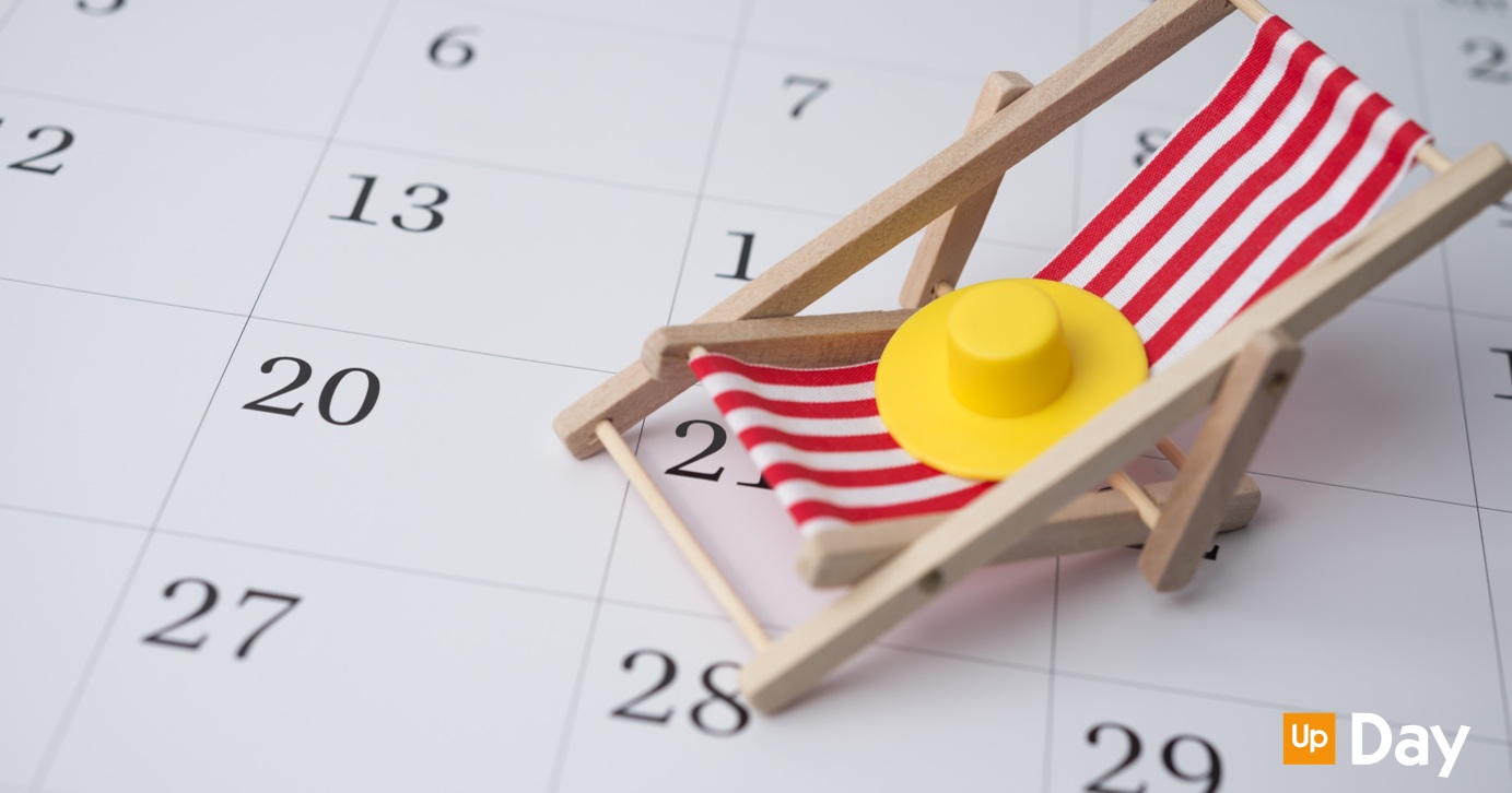 ferie non godute - foto di un calendario con una sdraio