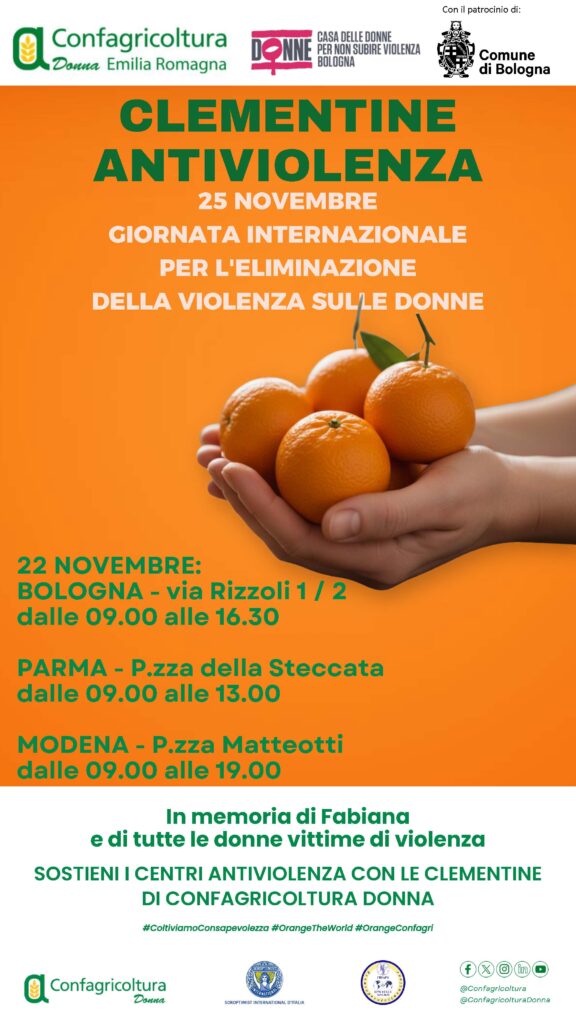 Locandina clementine antiviolenza