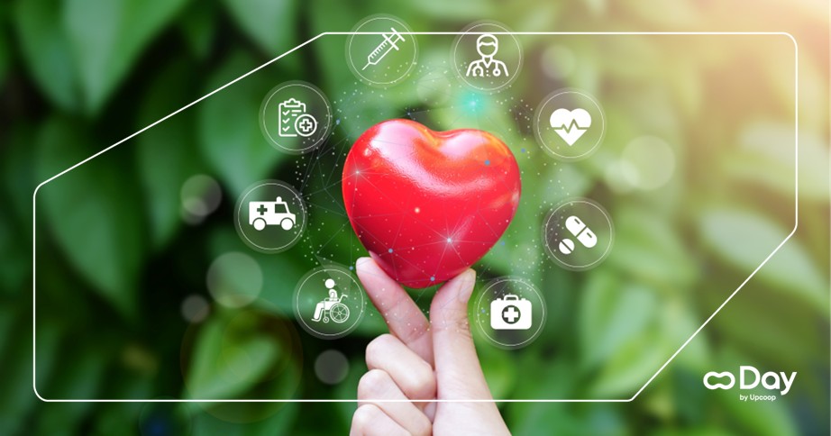 Un cuore con le varie categorie del welfare